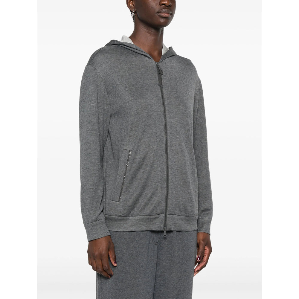 Brunello Cucinelli Grey Tops - Hoodies Women BRUNELLO CUCINELLI