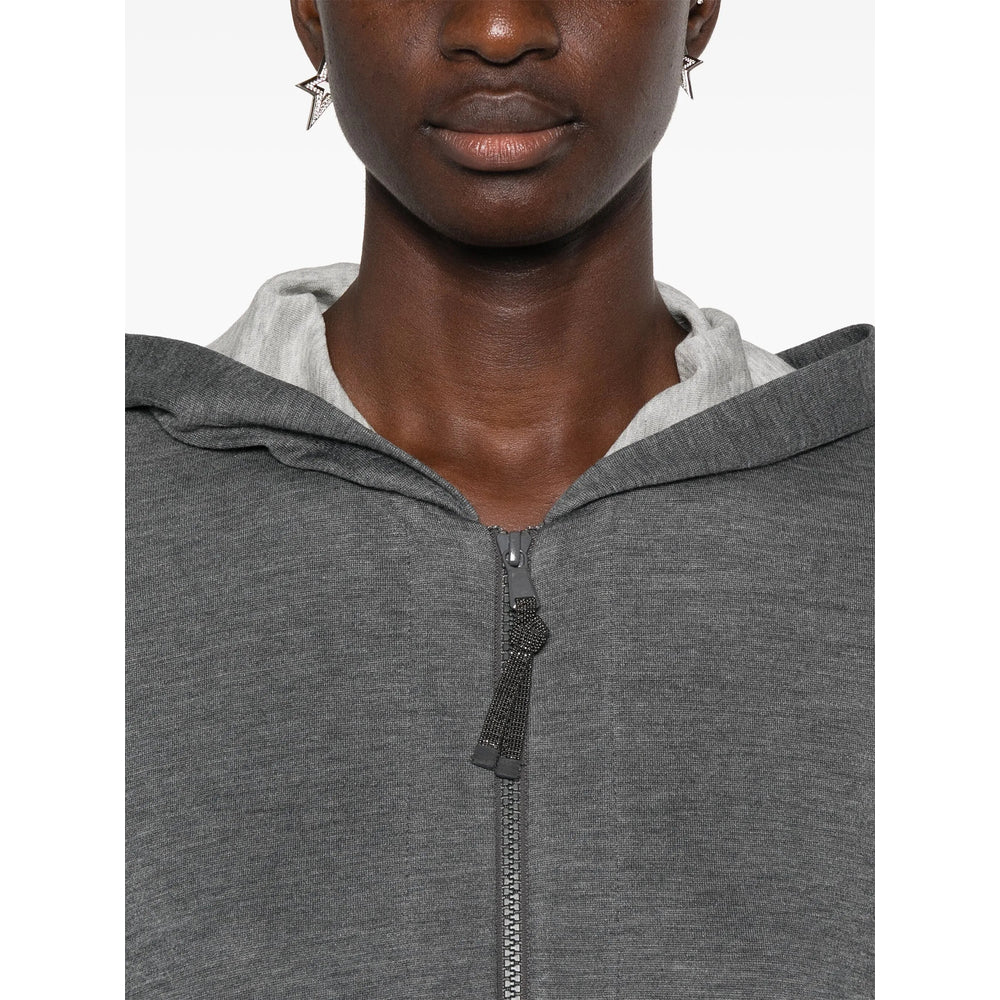 Brunello Cucinelli Grey Tops - Hoodies Women BRUNELLO CUCINELLI
