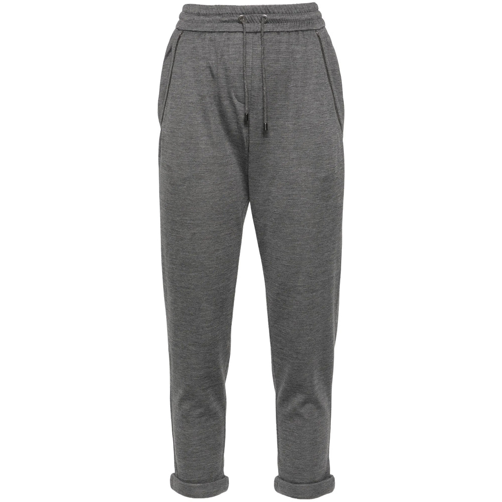 Brunello Cucinelli Grey Trousers - Track Pants Women BRUNELLO CUCINELLI