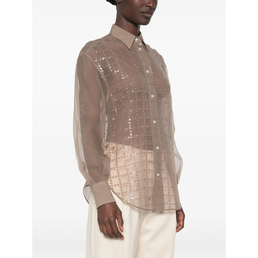 Brunello Cucinelli Brown Tops - Shirts Women