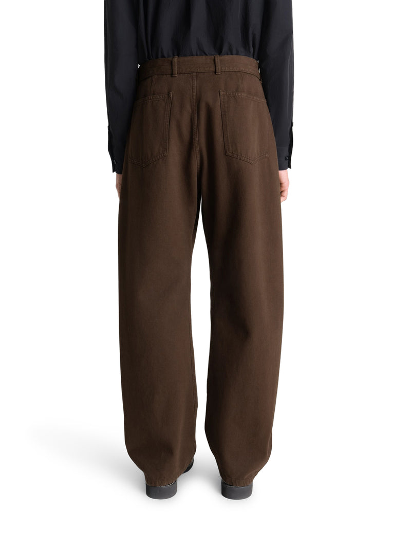 Lemaire Women Cotton Trousers With Braided Belt LEMAIRE