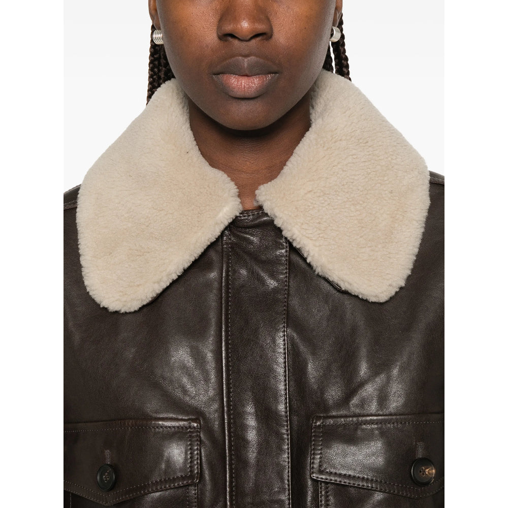 Brunello Cucinelli Brown Jackets - Leather Jackets Women BRUNELLO CUCINELLI