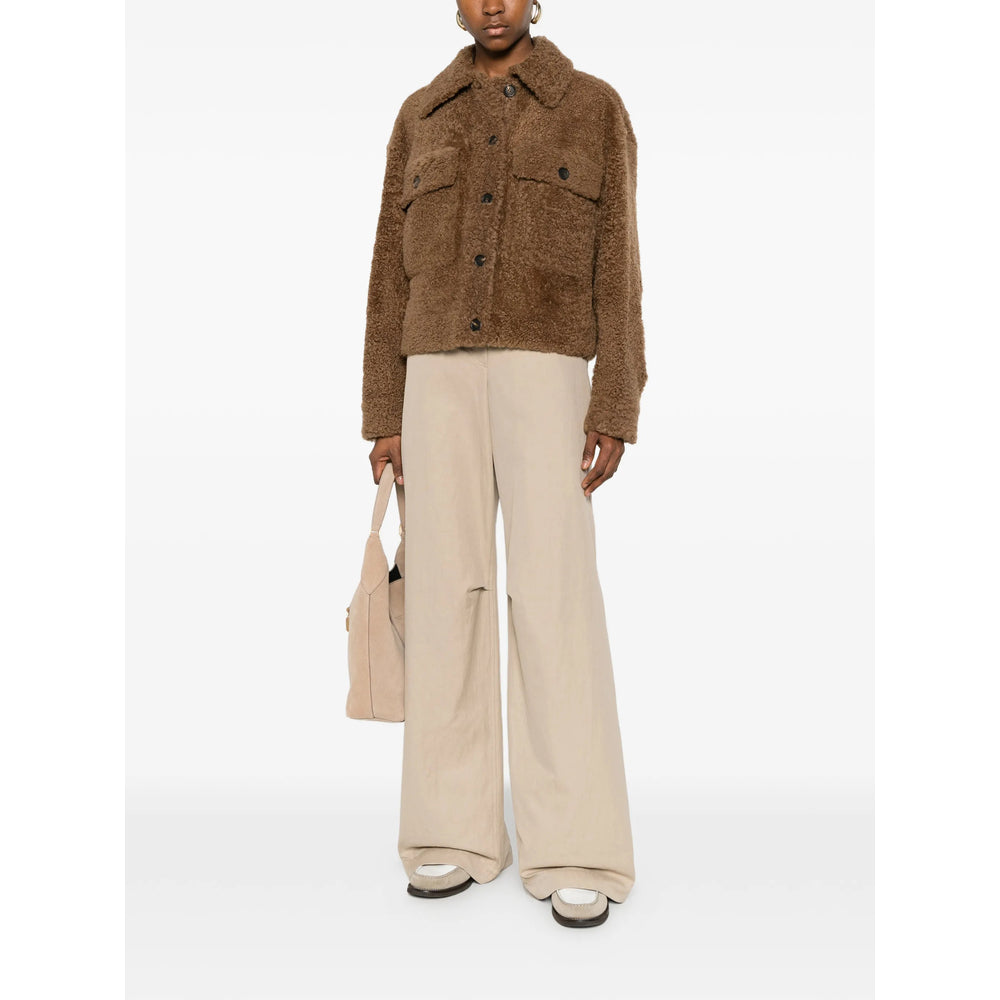 Brunello Cucinelli Brown Jackets - Faux Fur & Shearling Jackets Women BRUNELLO CUCINELLI