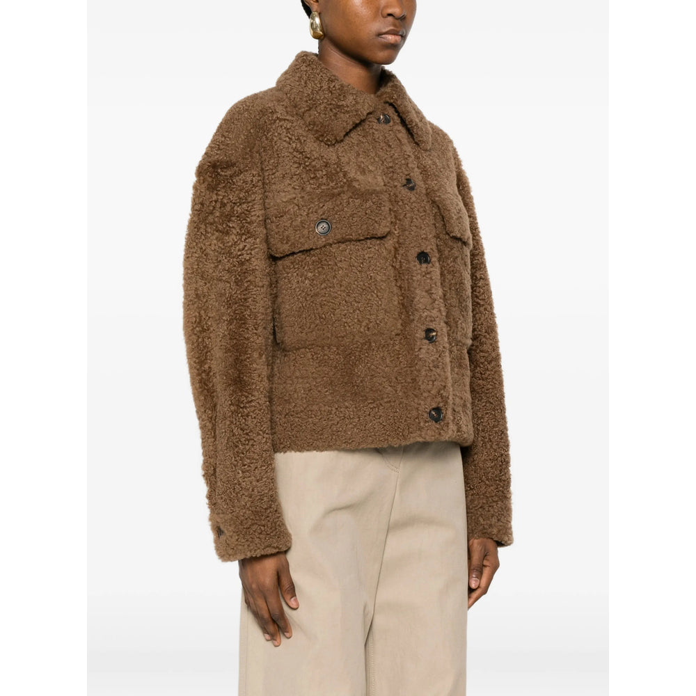 Brunello Cucinelli Brown Jackets - Faux Fur & Shearling Jackets Women BRUNELLO CUCINELLI
