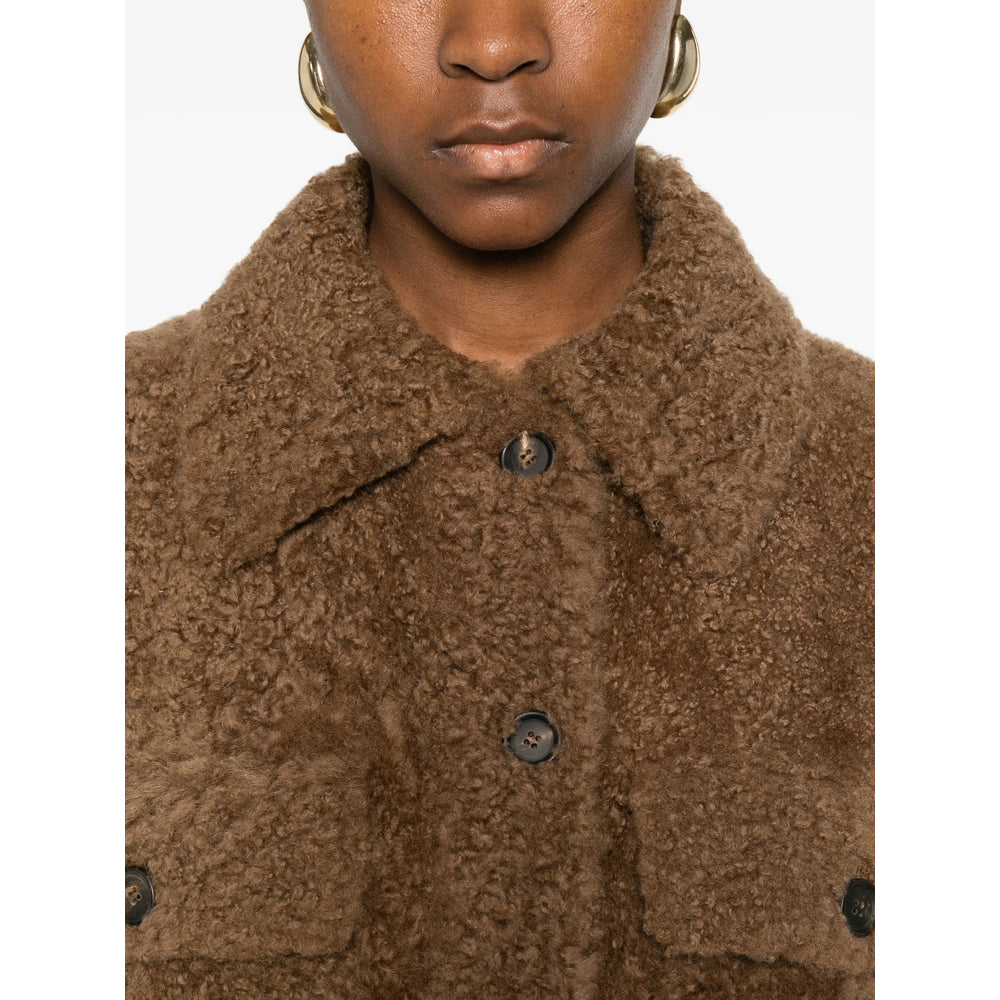 Brunello Cucinelli Brown Jackets - Faux Fur & Shearling Jackets Women BRUNELLO CUCINELLI