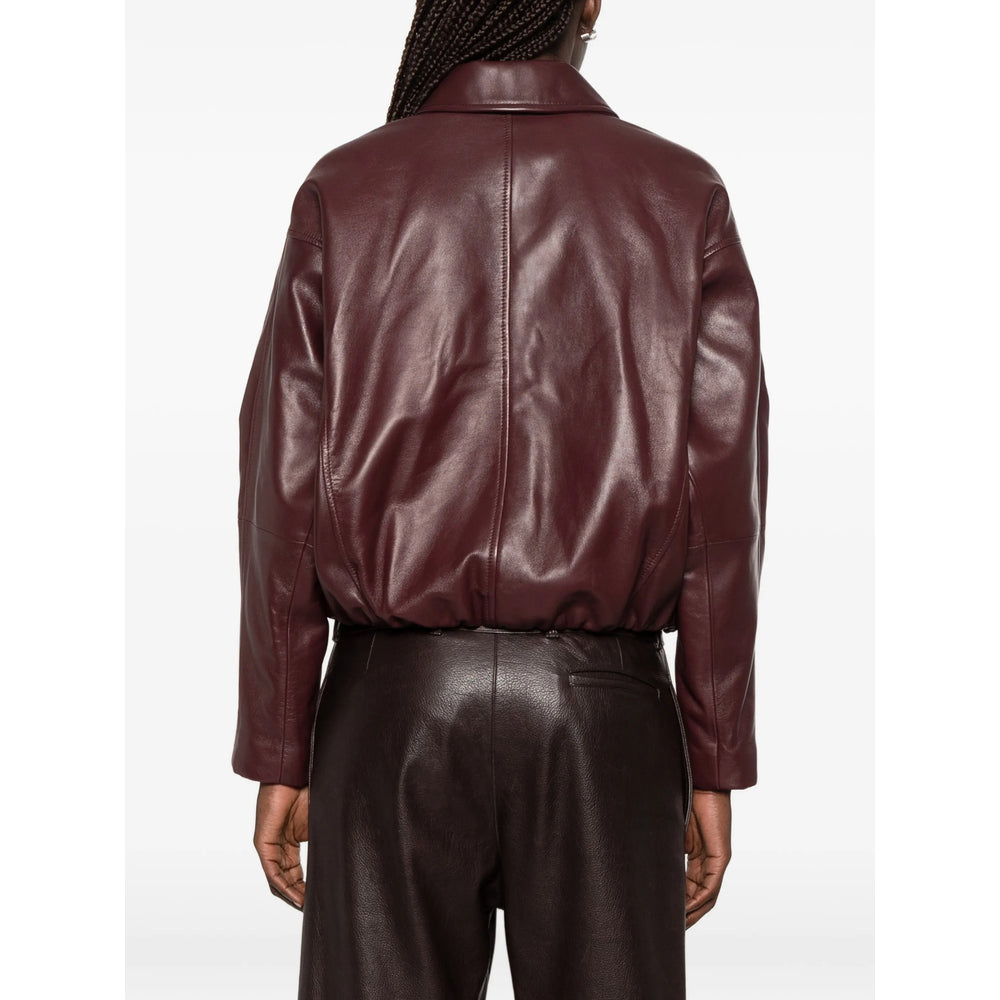 Brunello Cucinelli Red Jackets - Leather Jackets Women BRUNELLO CUCINELLI