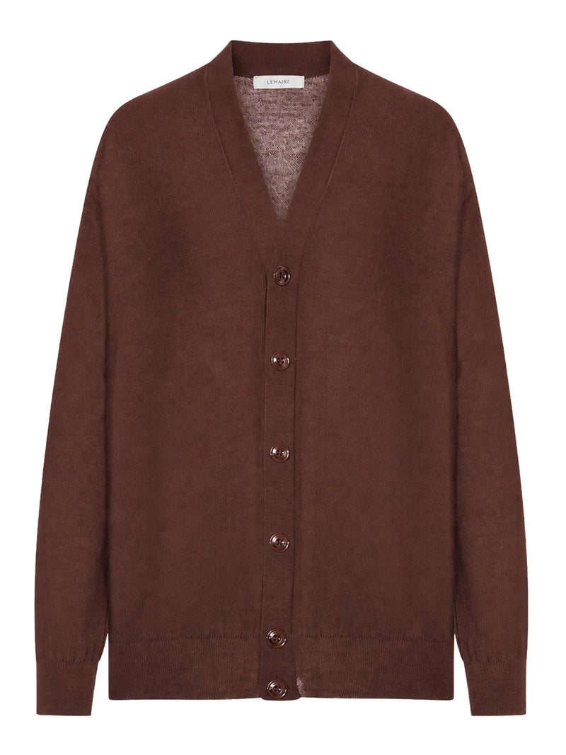 Lemaire Women Relaxed Twisted Cardigan In Merino Blend LEMAIRE