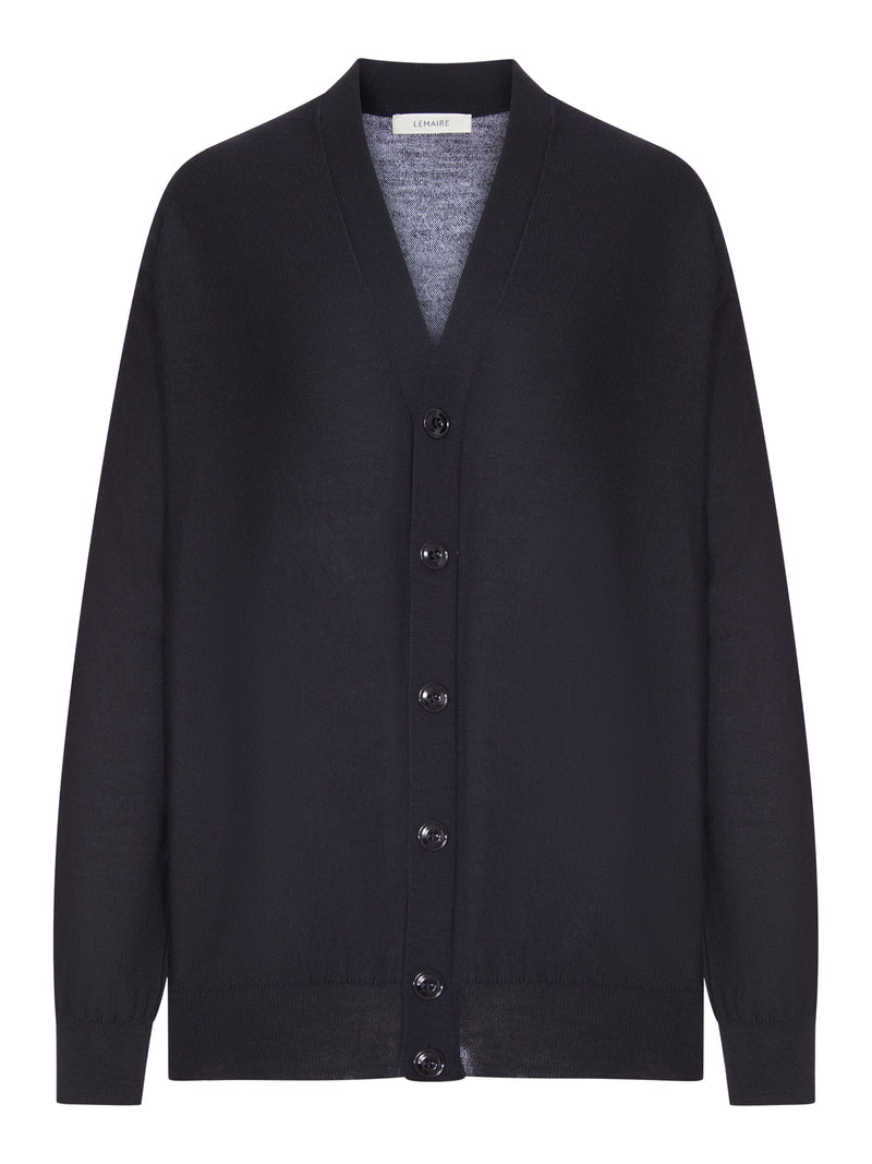 Lemaire Women Relaxed Twisted Cardigan In Merino Blend LEMAIRE