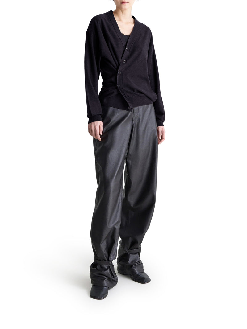 Lemaire Women Relaxed Twisted Cardigan In Merino Blend LEMAIRE