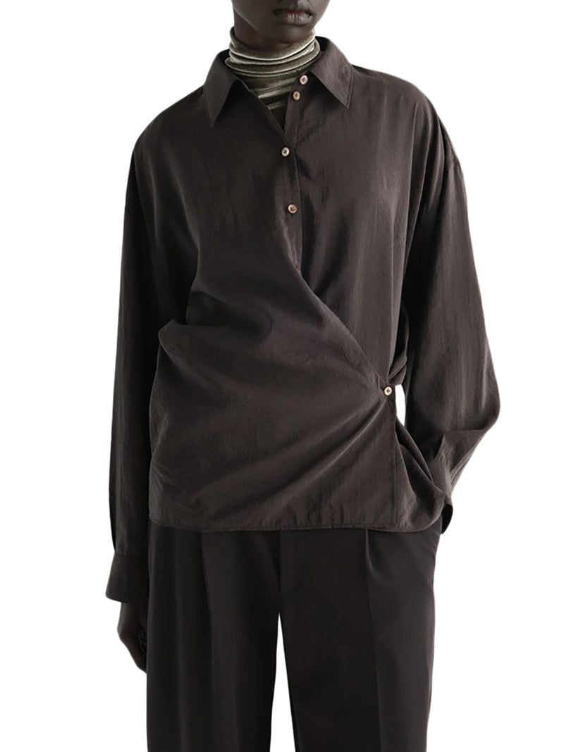 Lemaire Women Straight Collar Twisted Shirt LEMAIRE