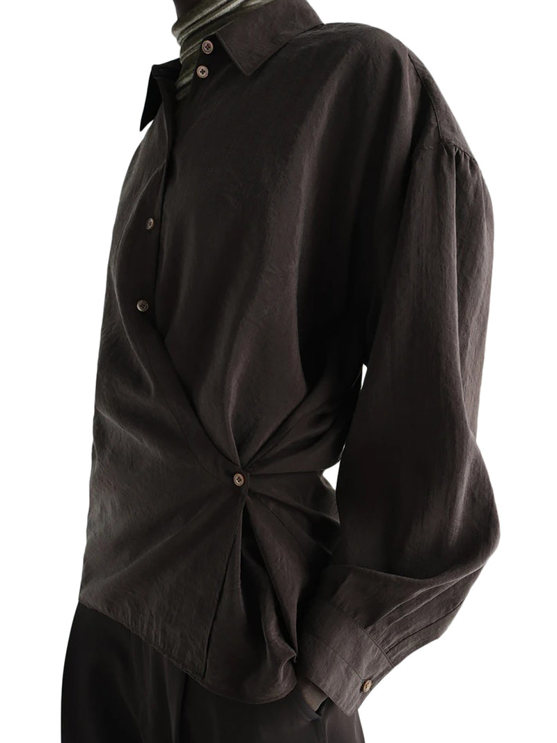 Lemaire Women Straight Collar Twisted Shirt LEMAIRE
