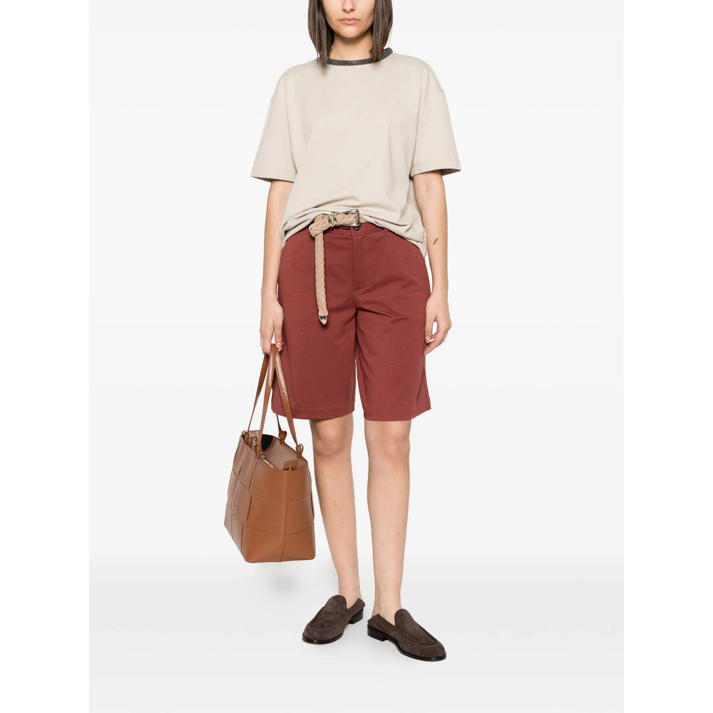 Brunello Cucinelli Red Shorts - Knee-Length Shorts Women BRUNELLO CUCINELLI