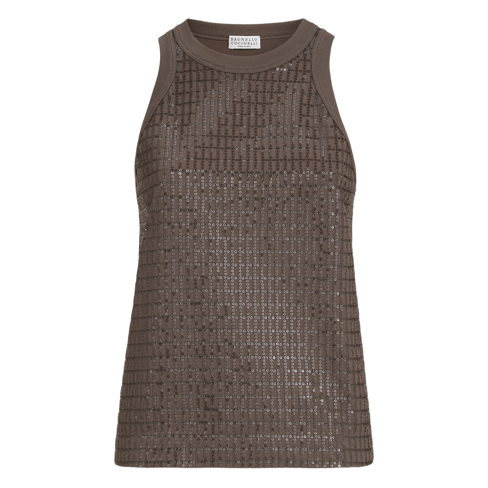 Brunello Cucinelli Brown Tops - Vests & Tank Tops Women BRUNELLO CUCINELLI