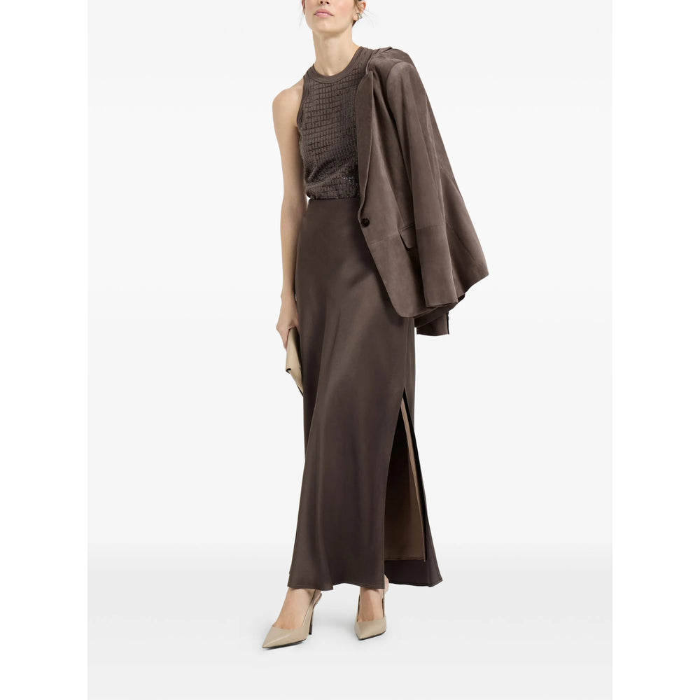Brunello Cucinelli Brown Tops - Vests & Tank Tops Women BRUNELLO CUCINELLI