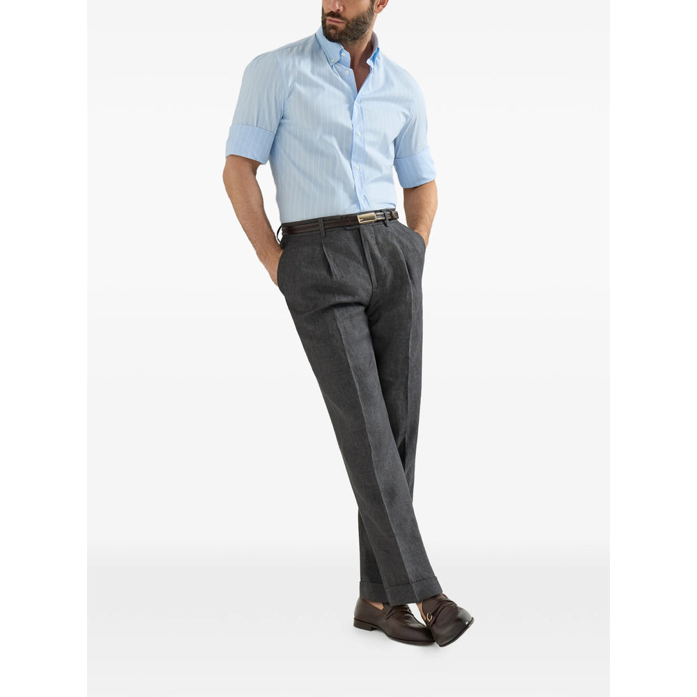 Brunello Cucinelli Grey Trousers - Tailored Trousers Men BRUNELLO CUCINELLI