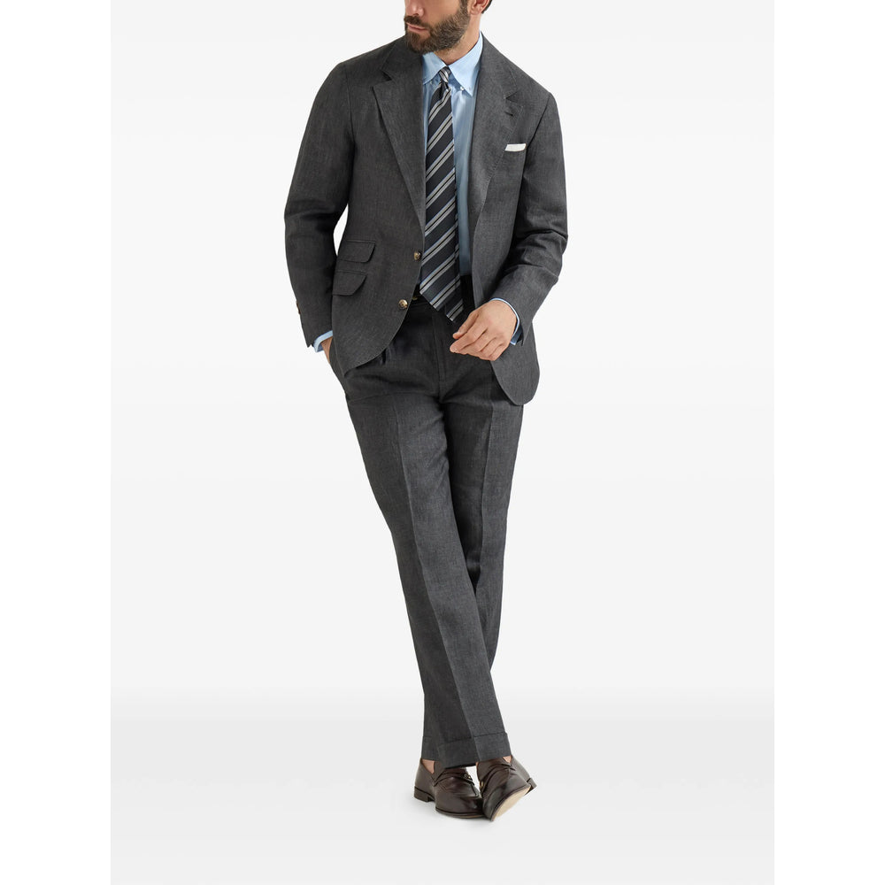 Brunello Cucinelli Grey Trousers - Tailored Trousers Men BRUNELLO CUCINELLI