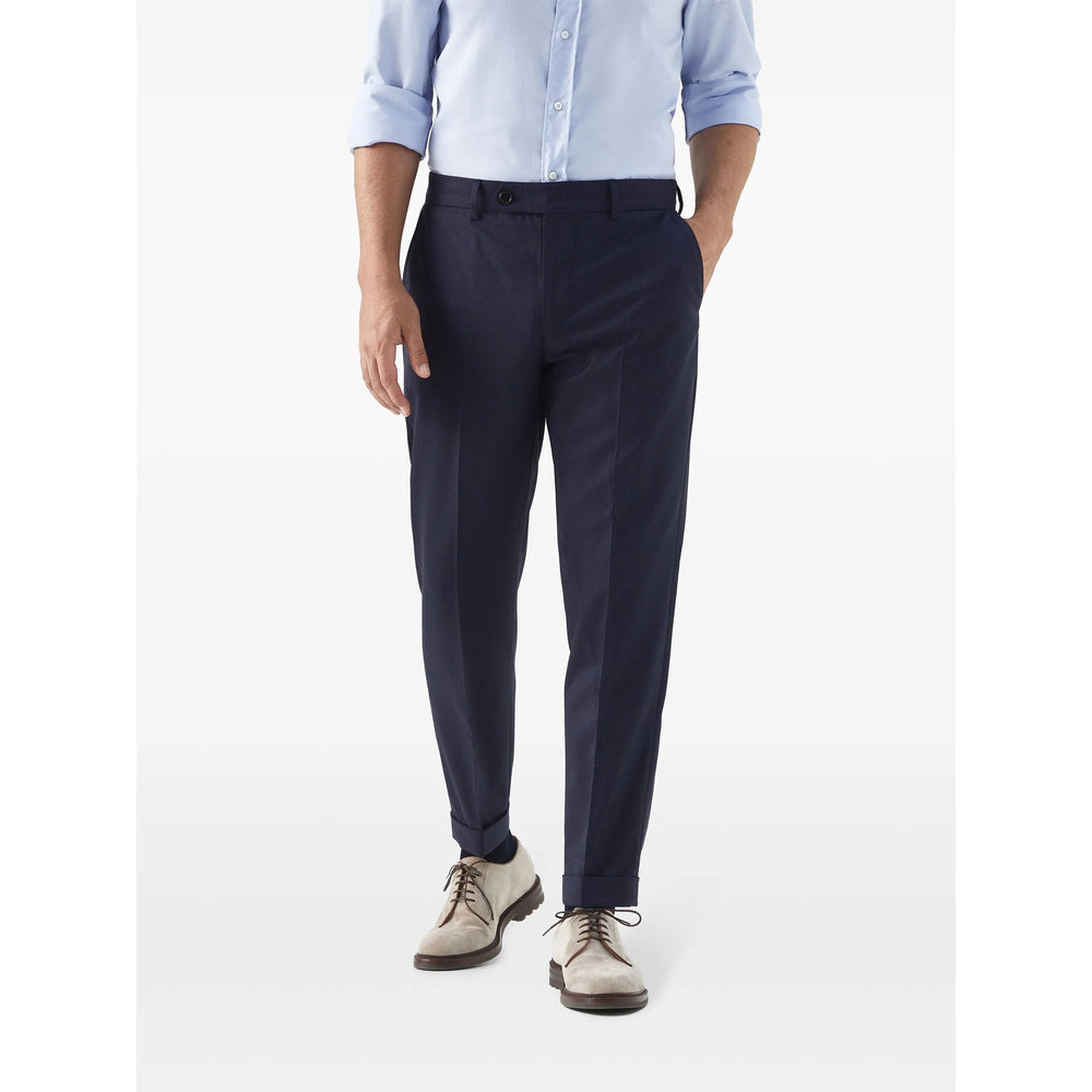 Brunello Cucinelli Blue Trousers - Tailored Trousers Men BRUNELLO CUCINELLI