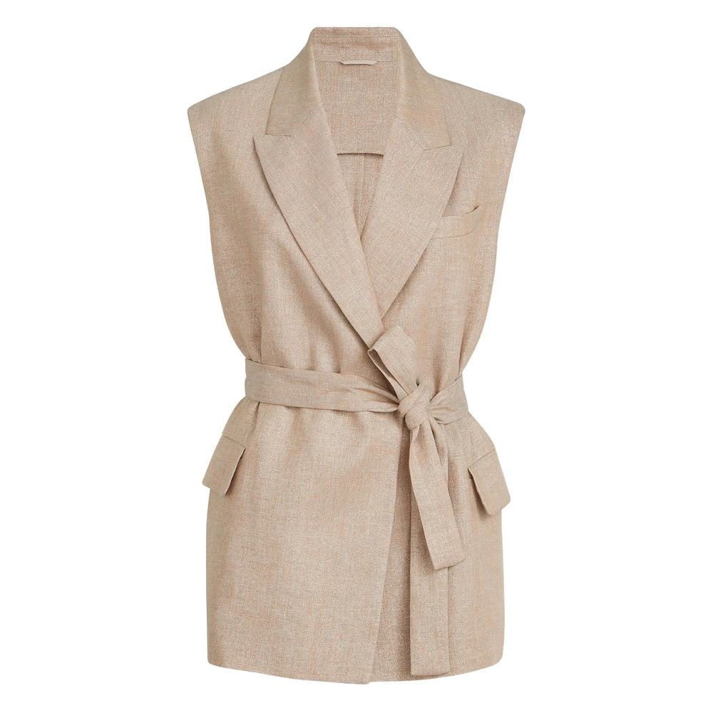 Brunello Cucinelli Neutrals Jackets - Waistcoat & Gilets Women BRUNELLO CUCINELLI