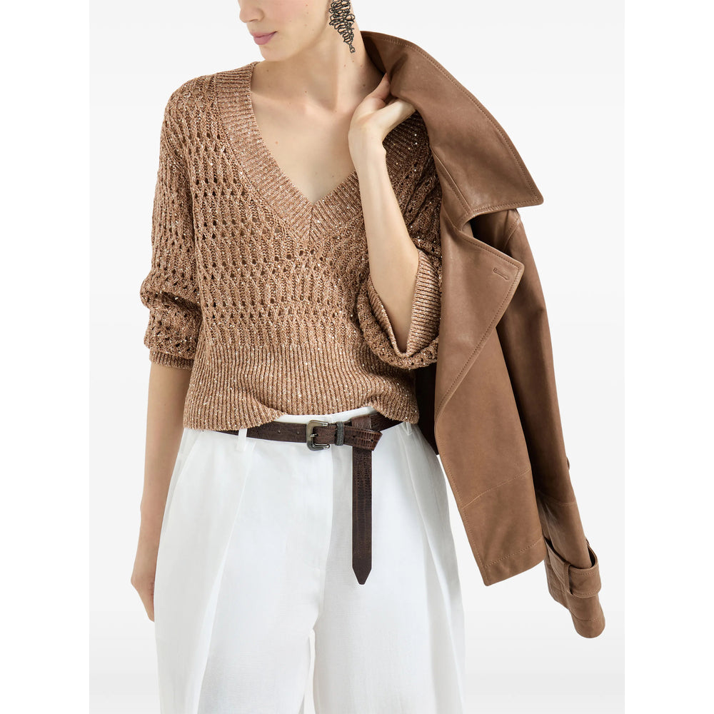 Brunello Cucinelli Neutrals Knitwear - Jumpers Women BRUNELLO CUCINELLI