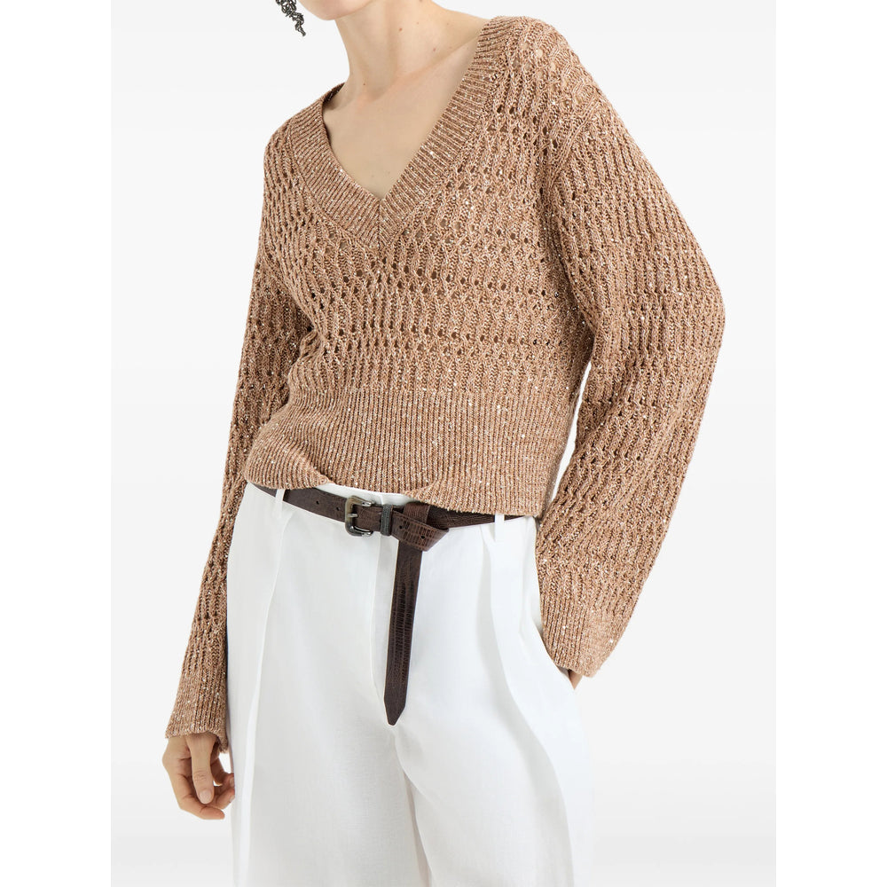 Brunello Cucinelli Neutrals Knitwear - Jumpers Women BRUNELLO CUCINELLI