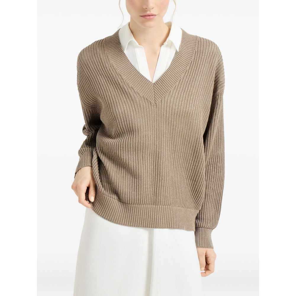 Brunello Cucinelli Brown Knitwear - Jumpers Women BRUNELLO CUCINELLI