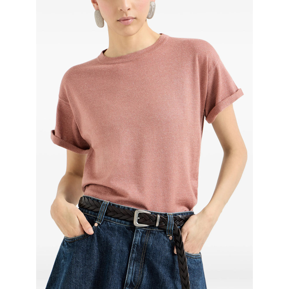 Brunello Cucinelli Pink Tops - T-Shirts & Jerseys Women BRUNELLO CUCINELLI