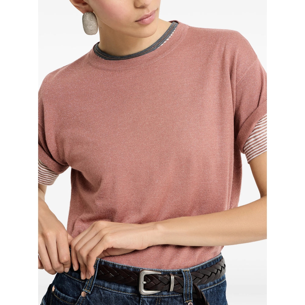 Brunello Cucinelli Pink Tops - T-Shirts & Jerseys Women BRUNELLO CUCINELLI