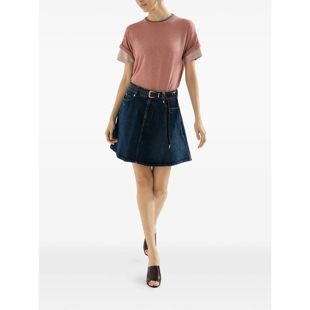 Brunello Cucinelli Pink Tops - T-Shirts & Jerseys Women BRUNELLO CUCINELLI