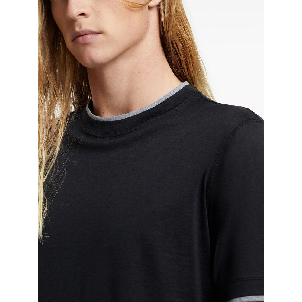 Brunello Cucinelli Black T-Shirts & Vests - T-Shirts Men BRUNELLO CUCINELLI