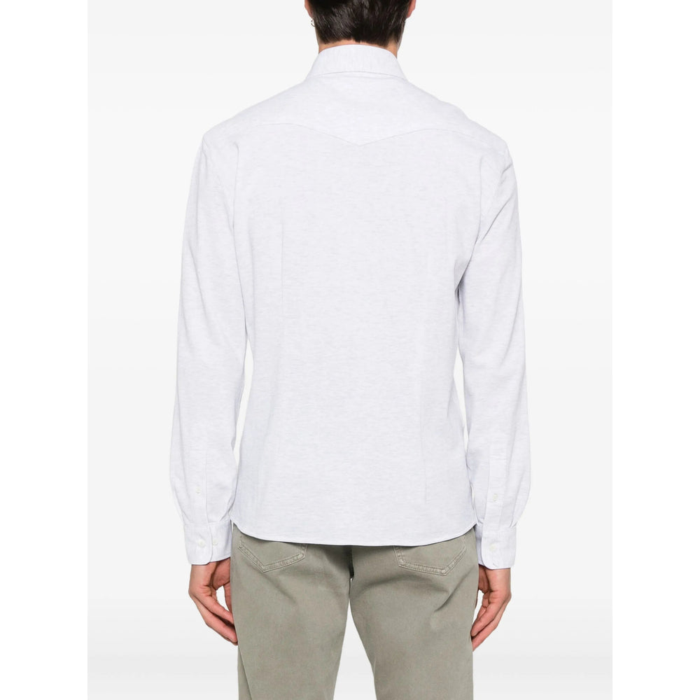 Brunello Cucinelli Grey Shirts Men BRUNELLO CUCINELLI