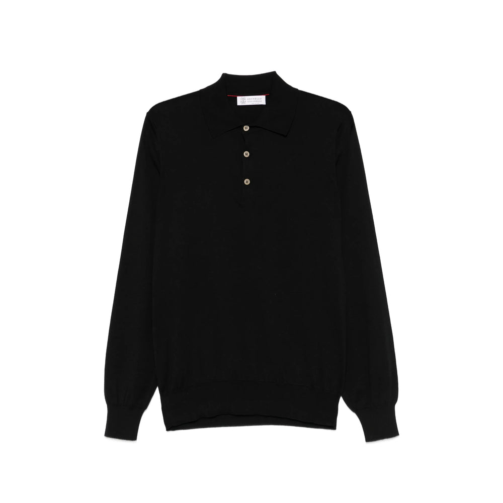 Brunello Cucinelli Black Polo Shirts Men BRUNELLO CUCINELLI