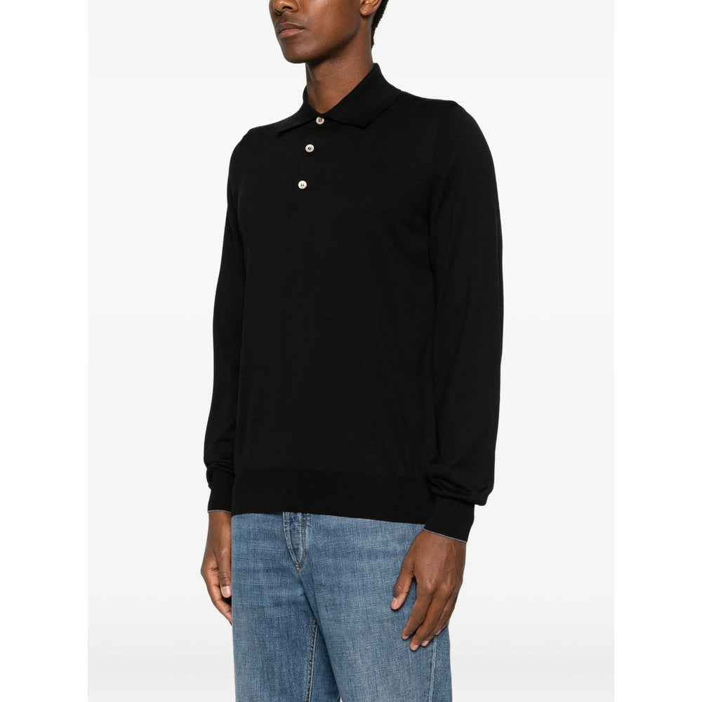 Brunello Cucinelli Black Polo Shirts Men BRUNELLO CUCINELLI