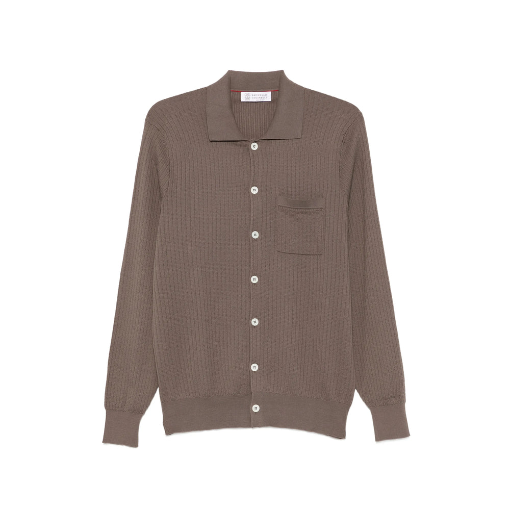 Brunello Cucinelli Brown Sweaters & Knitwear - Cardigans Men BRUNELLO CUCINELLI