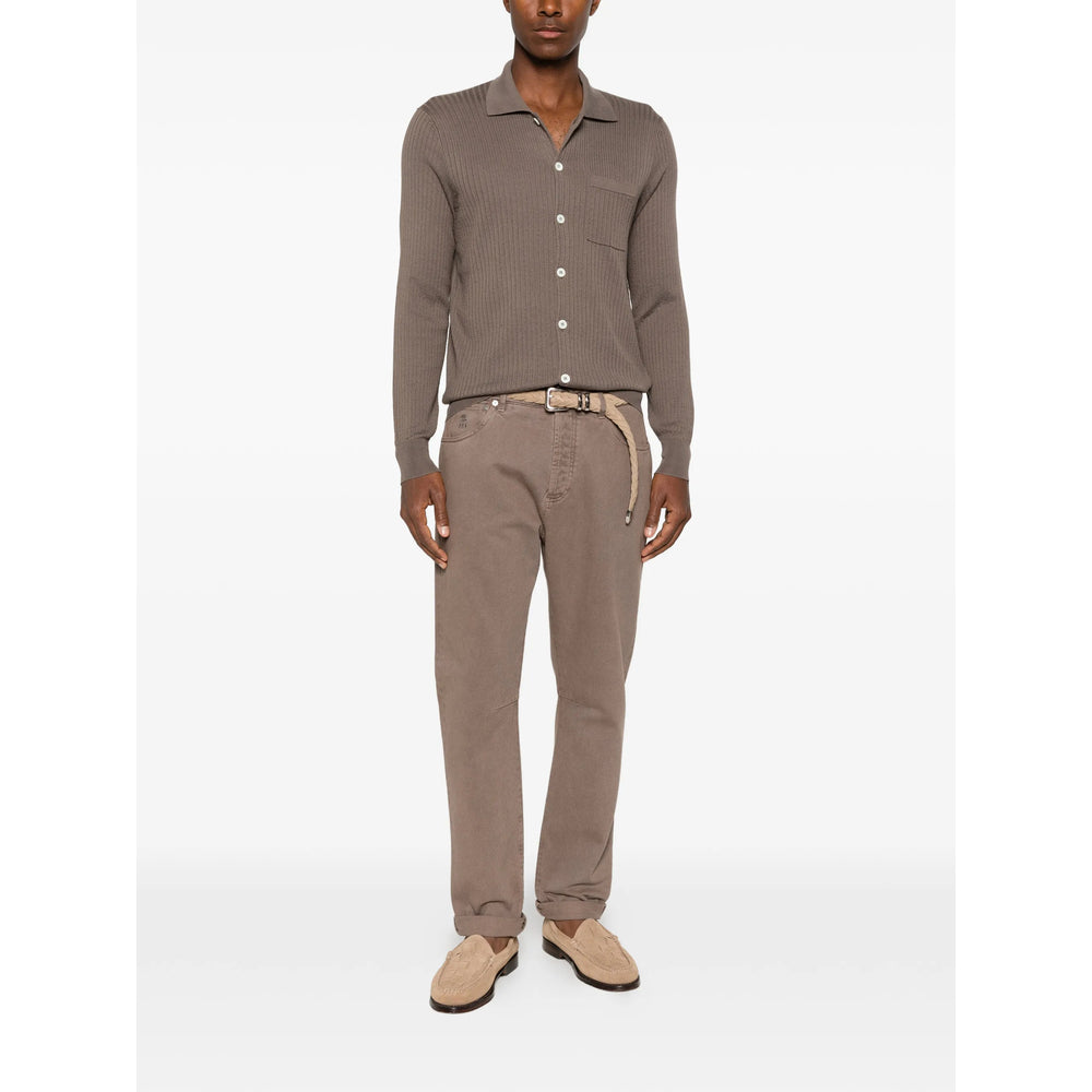 Brunello Cucinelli Brown Sweaters & Knitwear - Cardigans Men BRUNELLO CUCINELLI