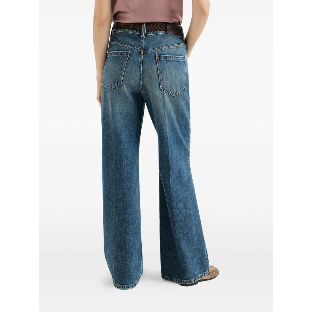 Brunello Cucinelli Blue Denim - Wide-Leg Jeans Women BRUNELLO CUCINELLI