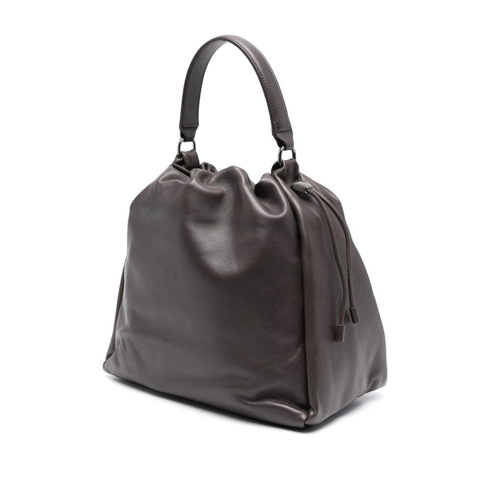 Brunello Cucinelli Grey Bucket Bags Women BRUNELLO CUCINELLI