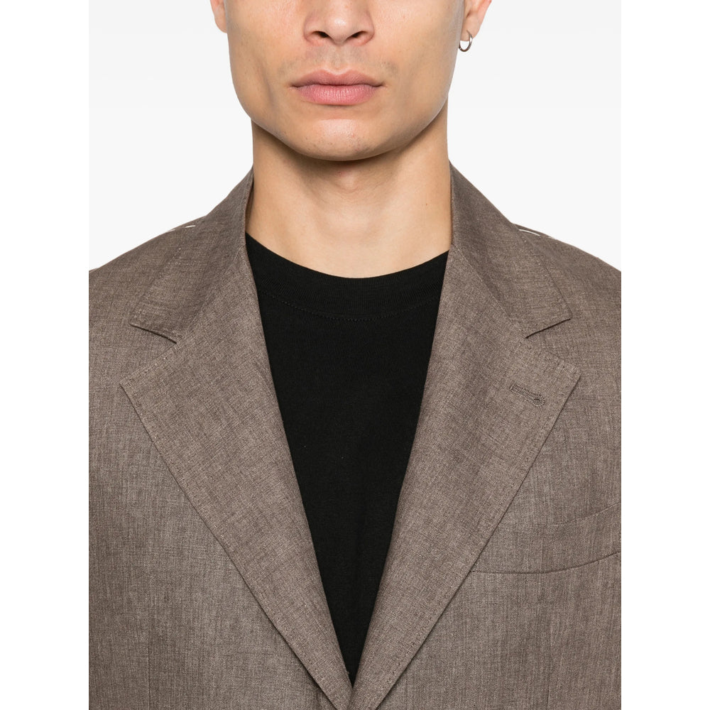 Brunello Cucinelli Brown Jackets - Blazers Men BRUNELLO CUCINELLI