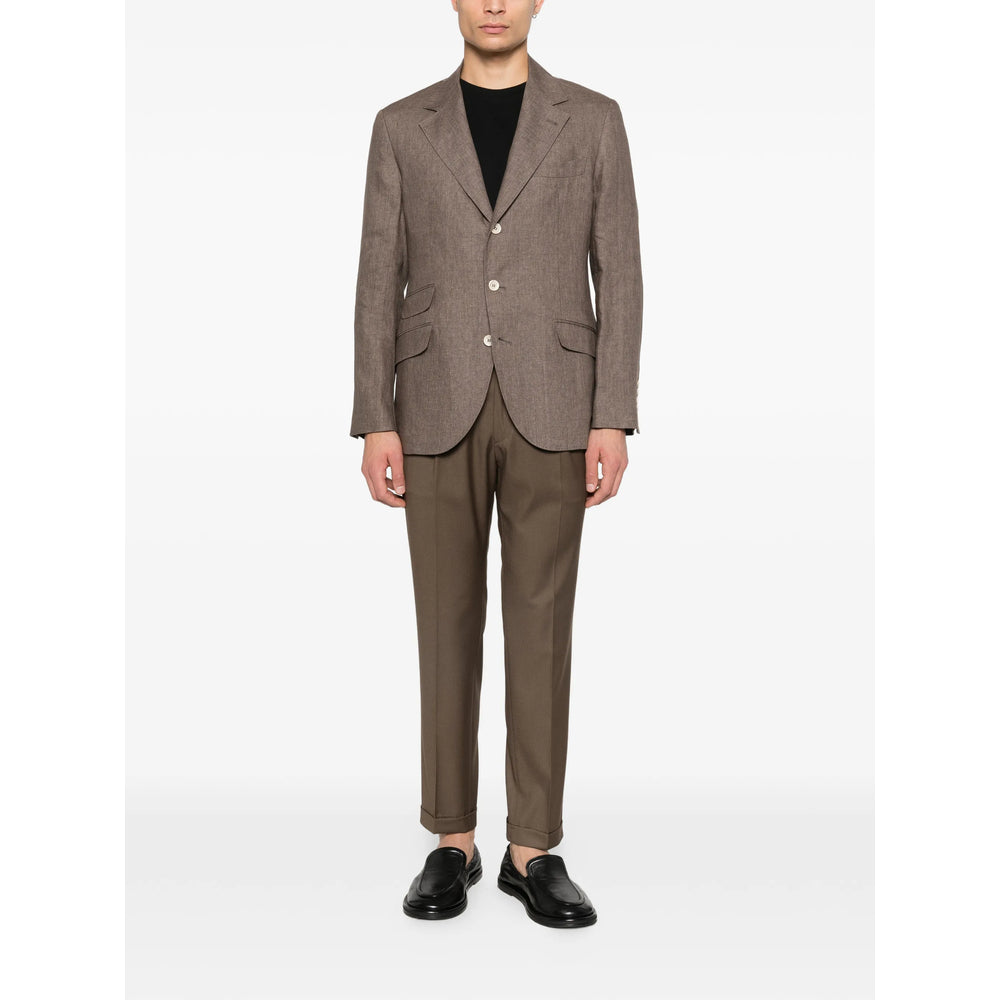 Brunello Cucinelli Brown Jackets - Blazers Men BRUNELLO CUCINELLI
