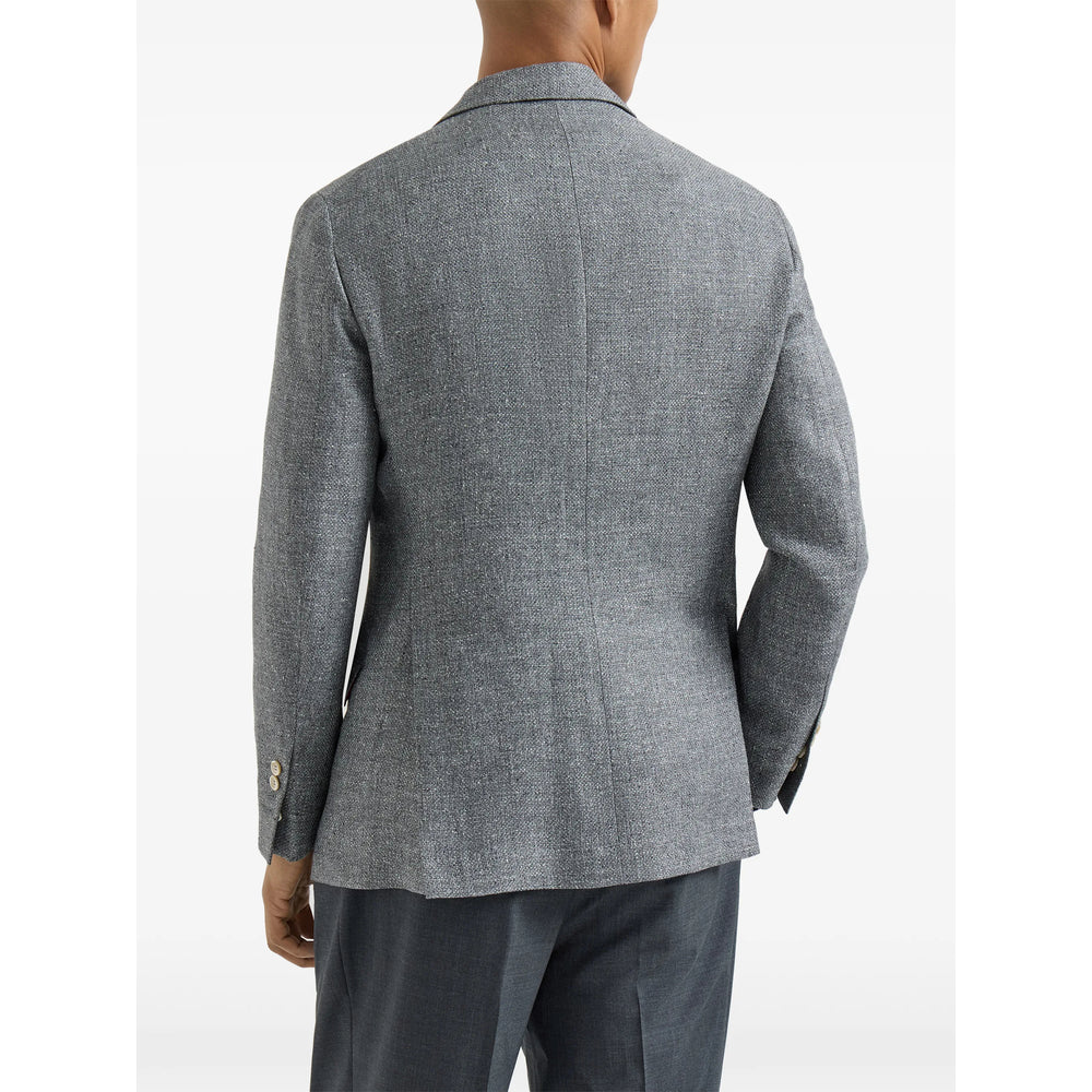 Brunello Cucinelli Grey Jackets - Blazers Men BRUNELLO CUCINELLI