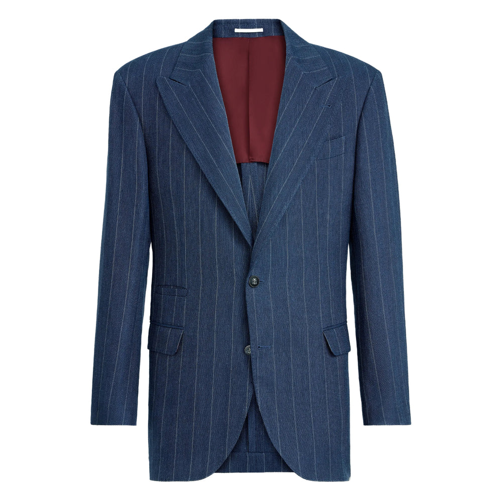 Brunello Cucinelli Blue Jackets - Blazers Men BRUNELLO CUCINELLI