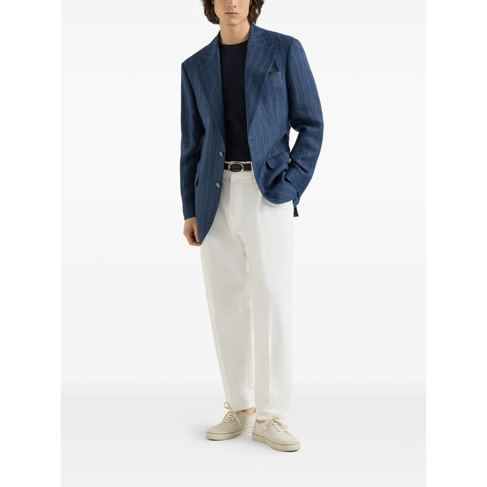 Brunello Cucinelli Blue Jackets - Blazers Men BRUNELLO CUCINELLI