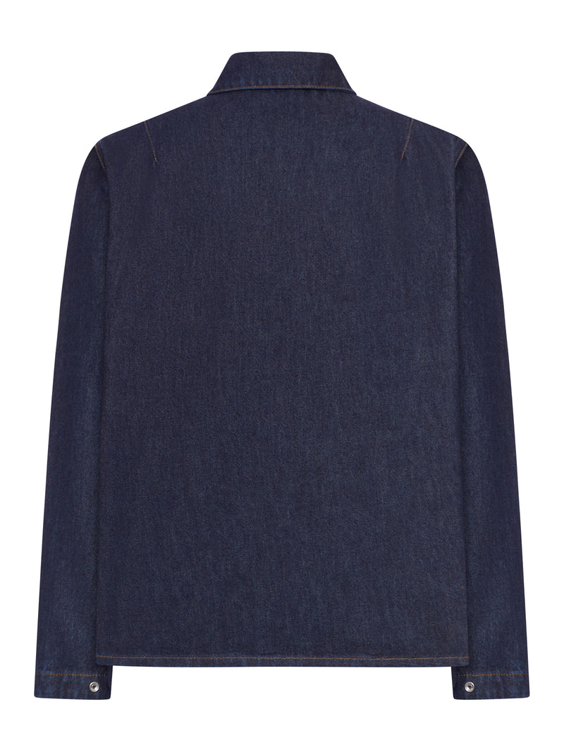Stone Island Men Cotton Denim Overshirt STONE ISLAND