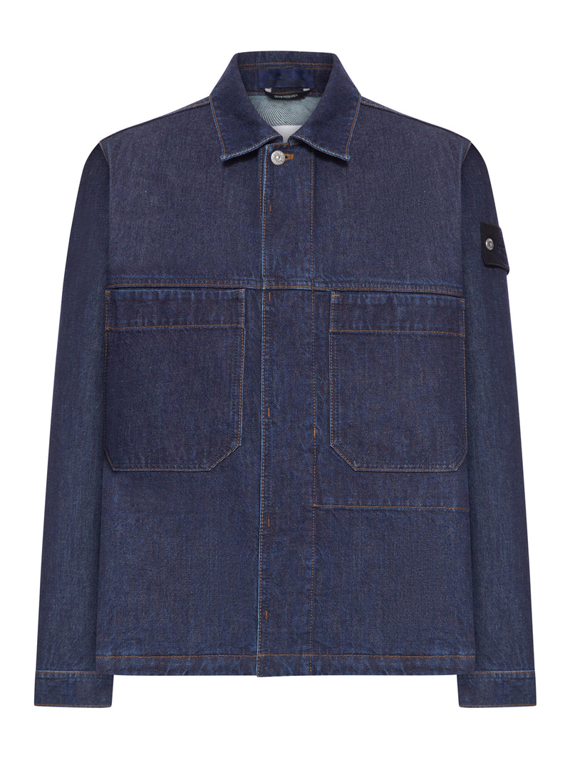 Stone Island Men Denim Outwear With Patch Pockets STONE ISLAND