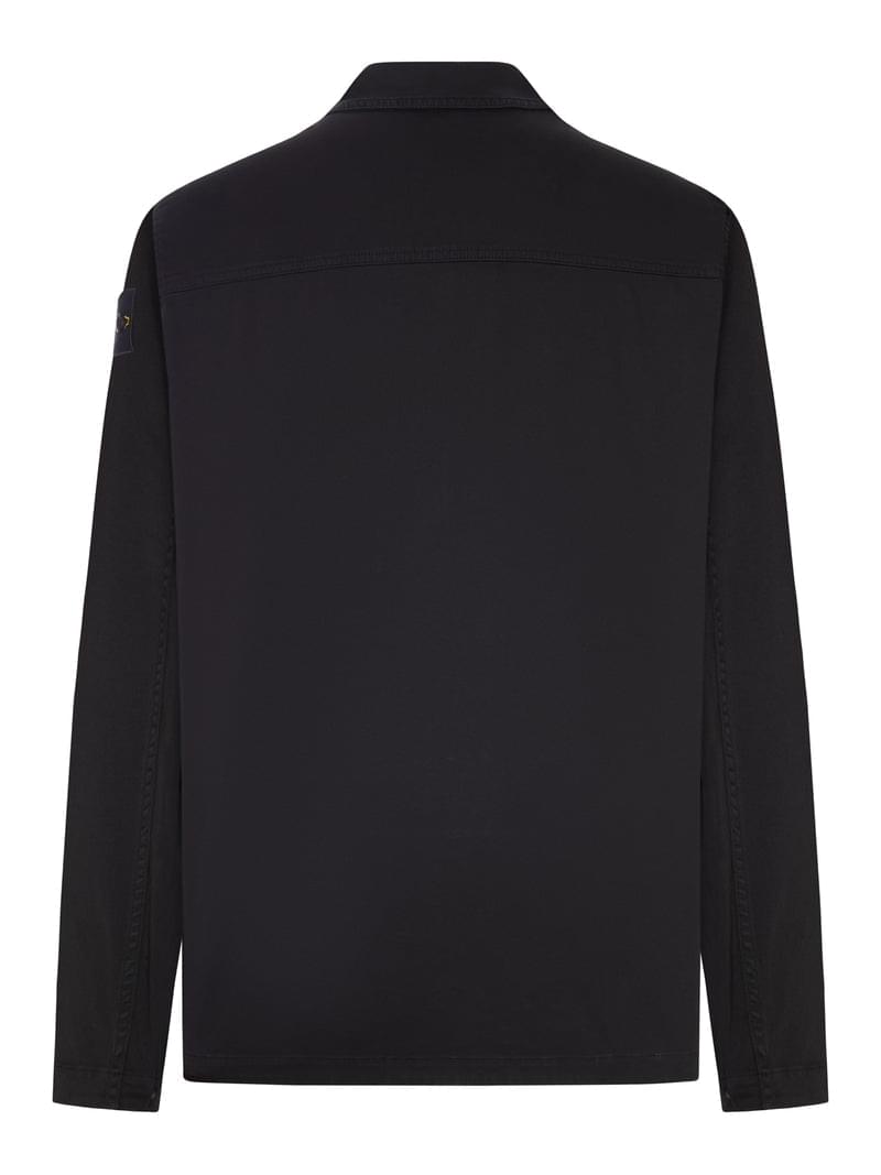 Stone Island Men Cotton Overshirt With Stone Island Badge STONE ISLAND