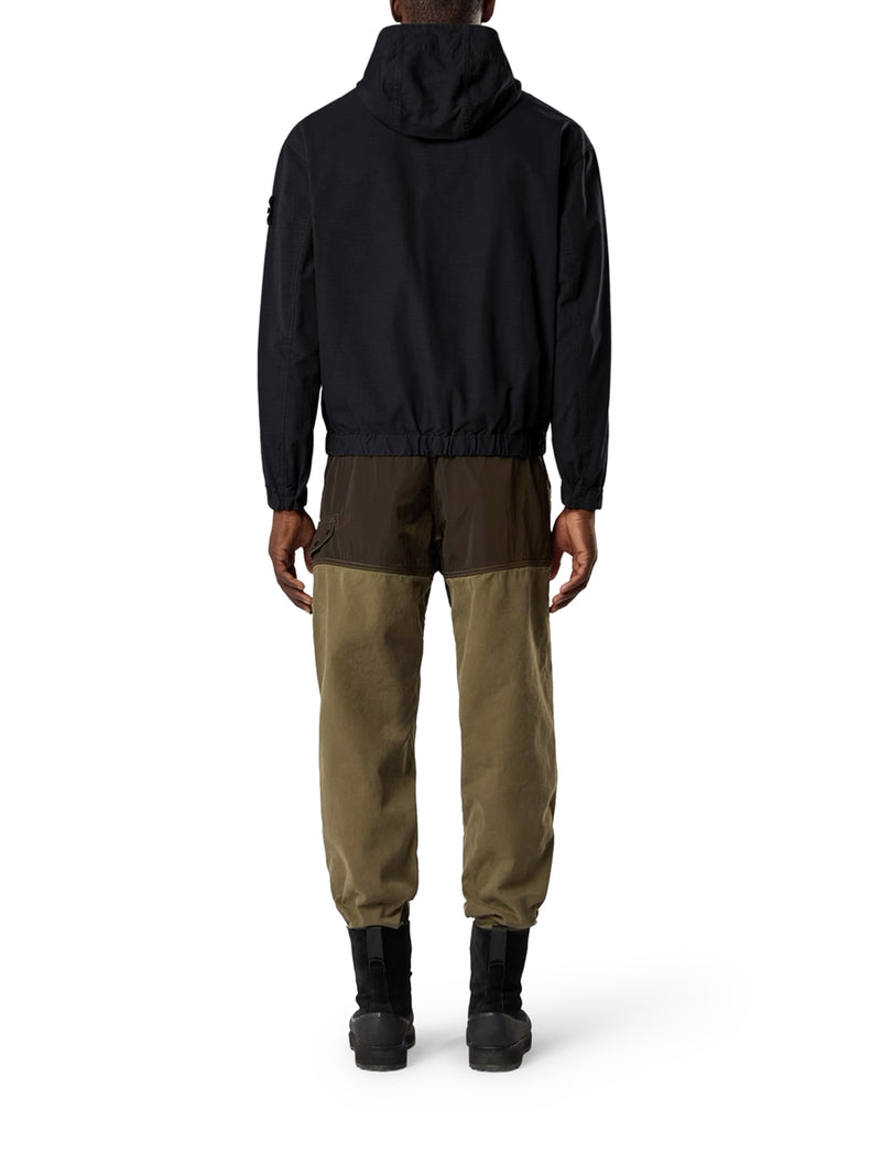 Stone Island Men Cotton Overshirt With Hood And Stone Island Badge STONE ISLAND