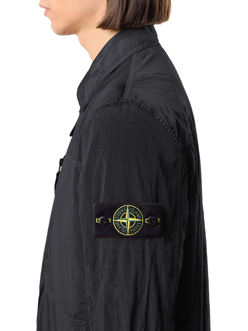 Stone Island Men Nylon Overshirt With Stone Island Badge STONE ISLAND
