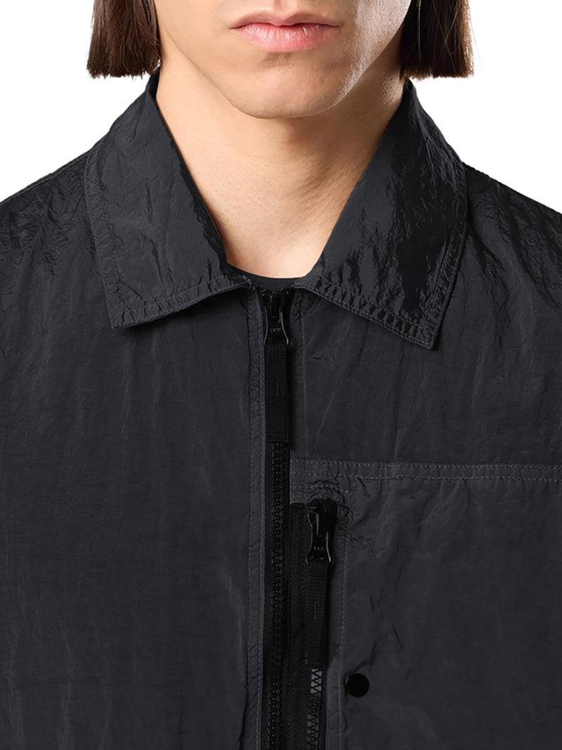 Stone Island Men Nylon Overshirt With Stone Island Badge STONE ISLAND