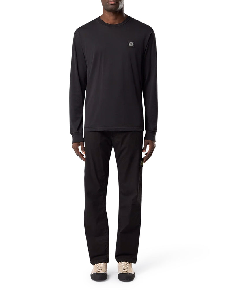 Stone Island Men Long Sleeve T-Shirt With Compass Patch STONE ISLAND