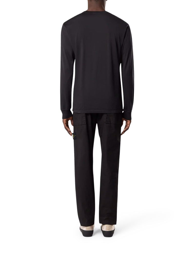 Stone Island Men Long Sleeve T-Shirt With Compass Patch STONE ISLAND