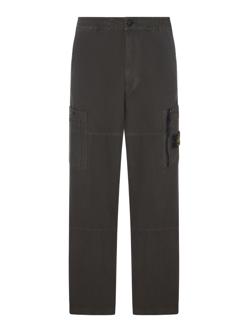 Stone Island Men Cotton Ripstop Cargo Trousers STONE ISLAND